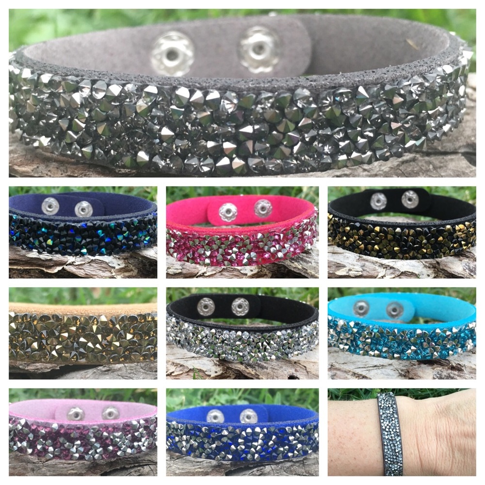 Crystals in Silicone Wrap Bracelet